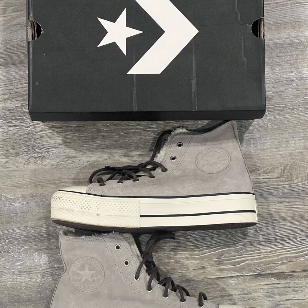 Converse Chuck Taylor All Star Lift High Sherpa - Wolf Grey